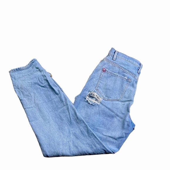 BDB Mom High Rise Distressed with holes Blue Jeans Womens Size 25 - Picture 11 of 14